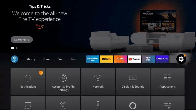 Open Firestick Settings